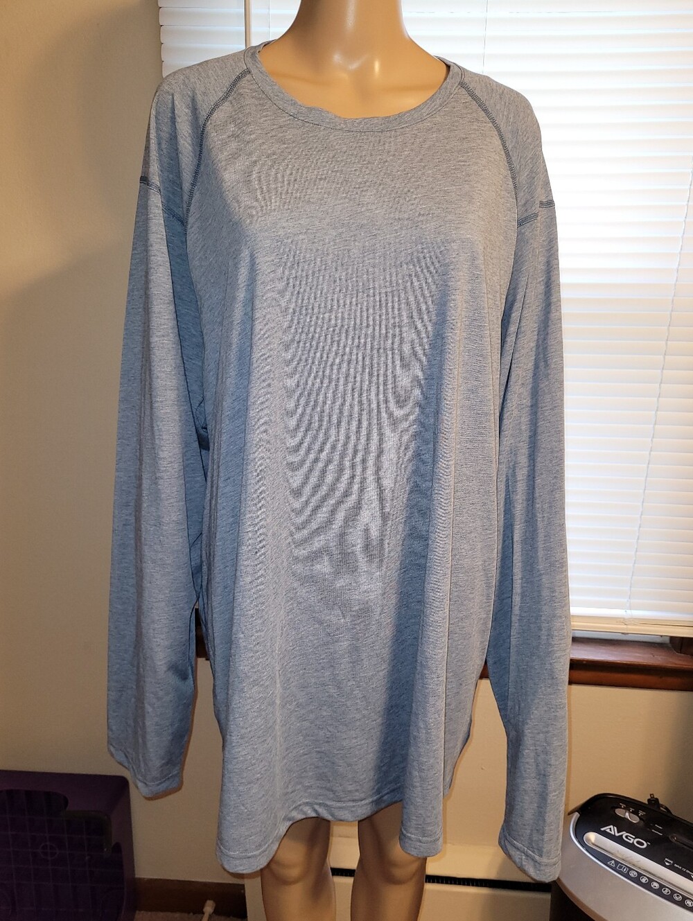 NWT - Ultimate Terrain Lt. Blue Heathered Long Sleeve Shirt.  Size 3X.
